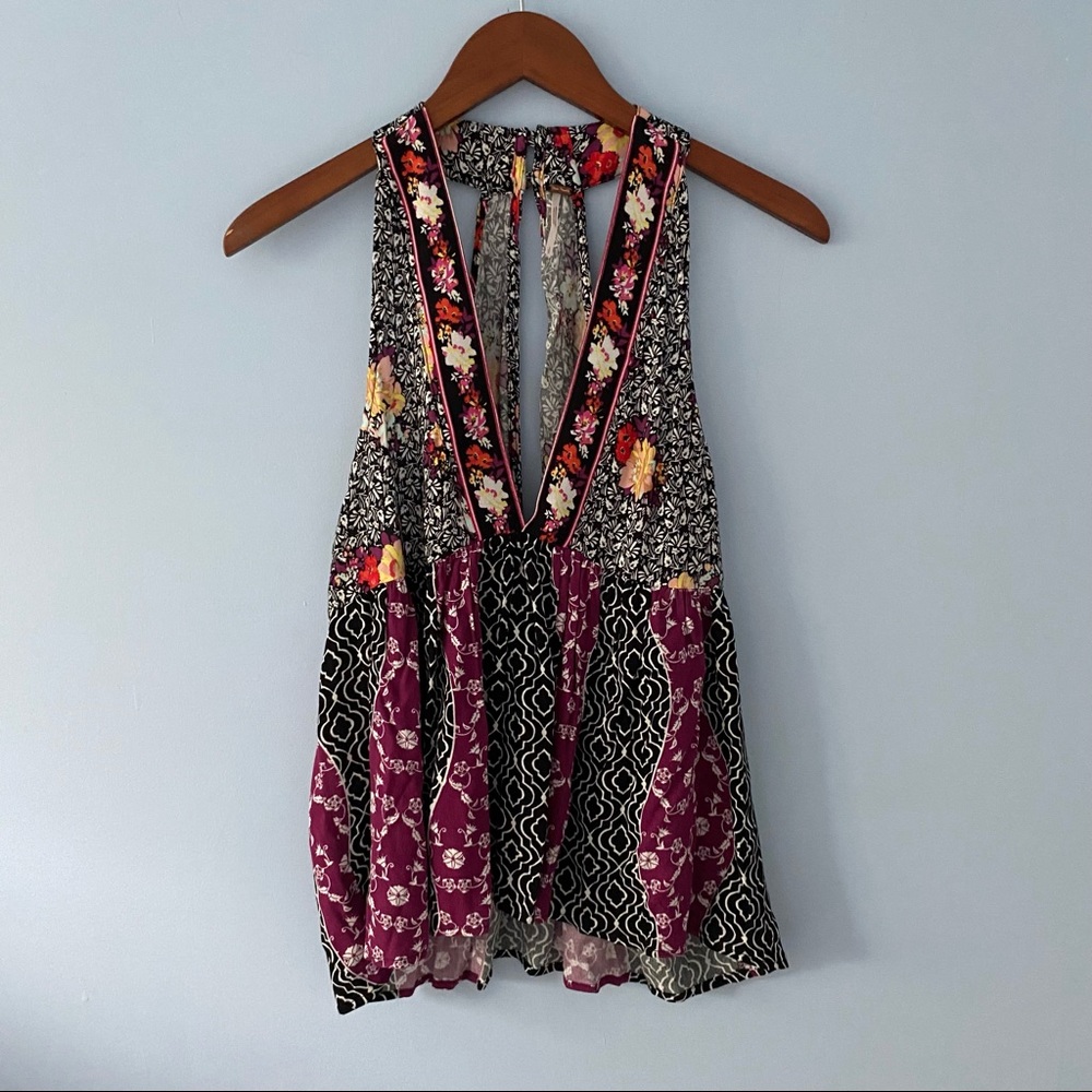 Free People Floral Tank Top, Size Small